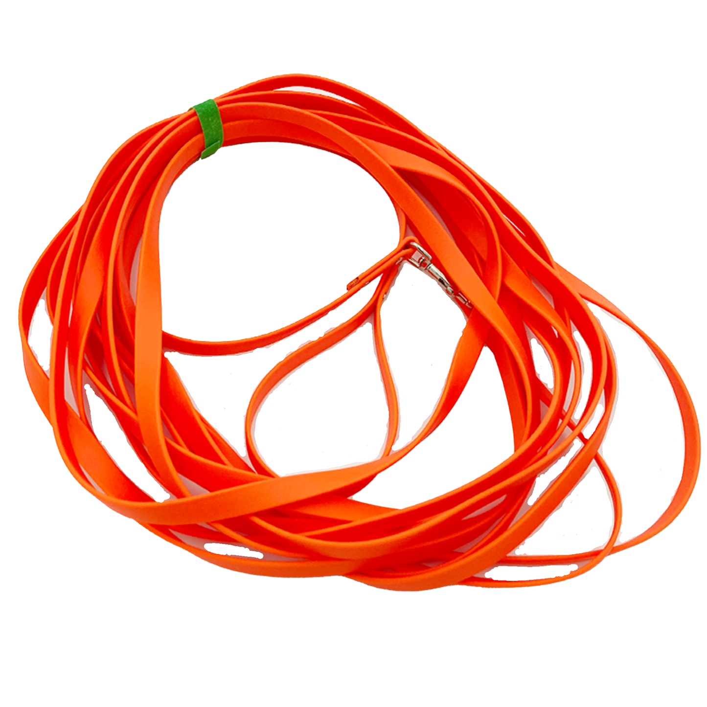 30 ft biothane leash - 1/2 inch wide - Nickel Hardware