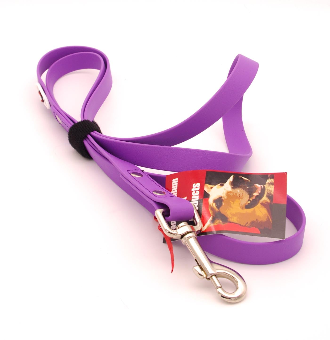 5ft - 3/4 inch biothane leash - Amethyst with Nickel Hardware