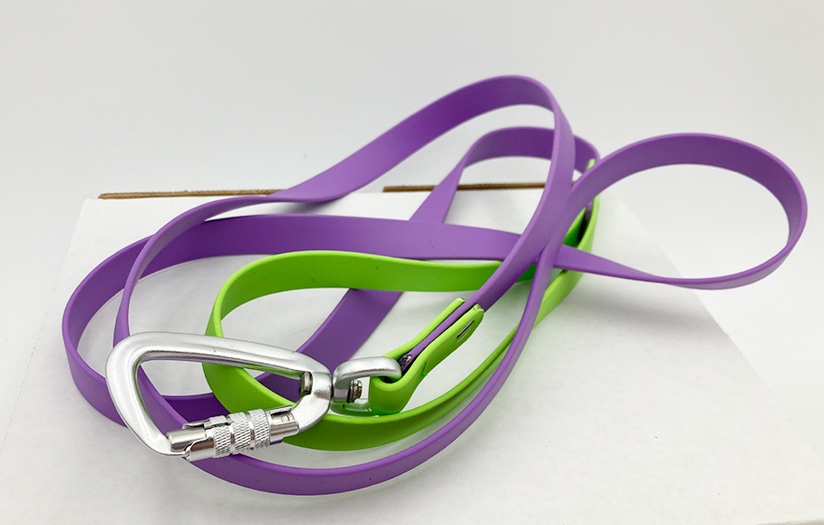 6ft leash - 3/4 inch biothane - locking carabiner snap