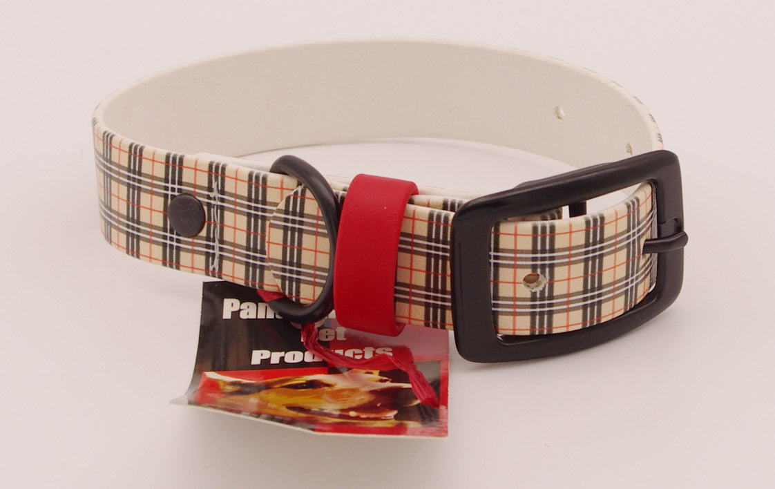 Small - 1 inch wide UV printed - Burber with Black Hardware