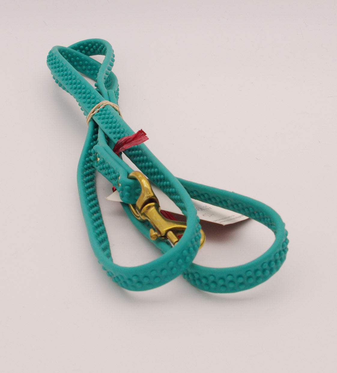 5 ft Teal Grippy Leash with Oversize Brass Swivel Snap
