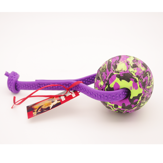 9CM EVA FOAM Ball on Grippy Biothane Handle