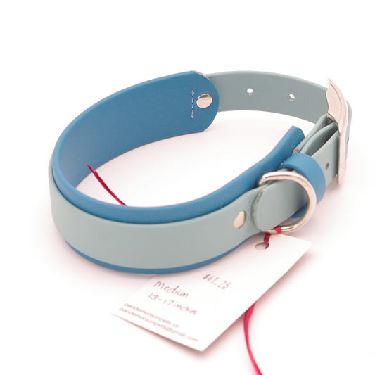 Medium 1.5 inch wide Sage and Sea Foam Collar