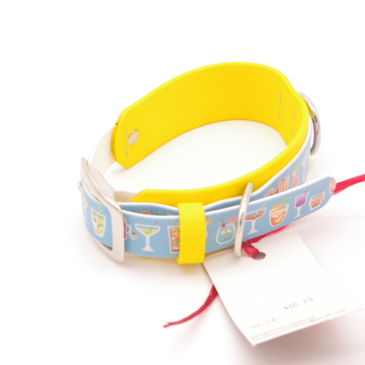 Cocktail Time!!! Medium 1.5 inch UV printed Biothane Collar