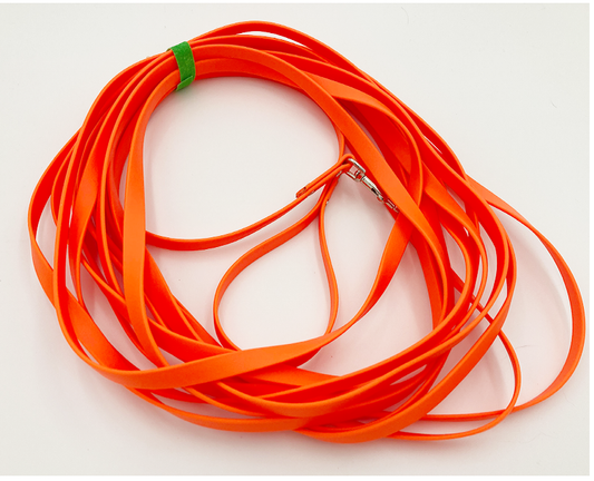 Biothane 30 ft Long Line - 3/4 inch width - black hardware