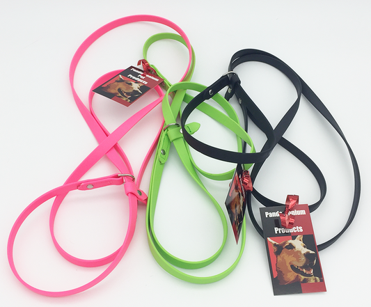 Biothane Pocket Slip Leash  - 1/2 inch wide - Nickel Hardware