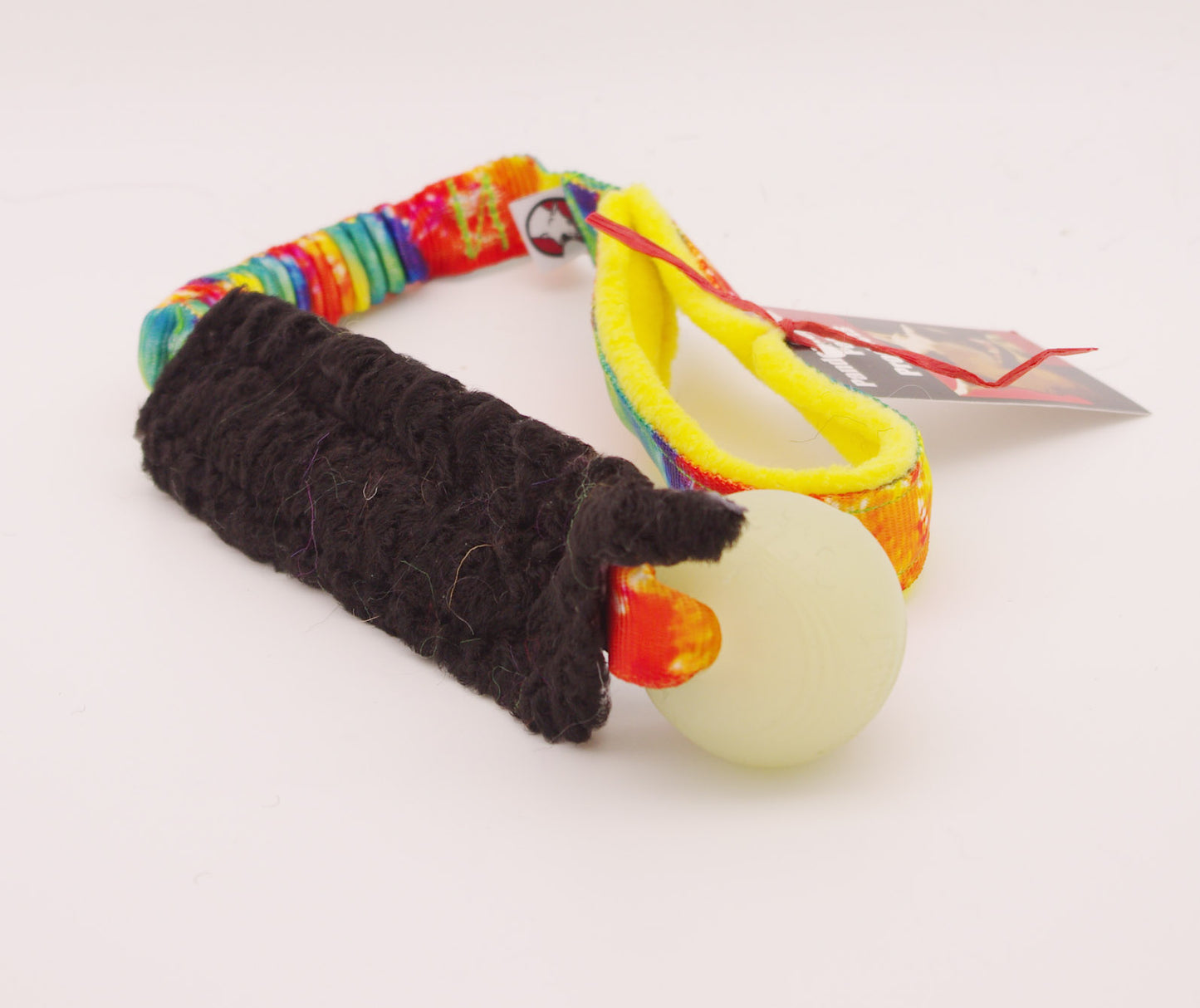 Small Chuck-It Glow ball Shorty Tug with Persian Lamb Cuff