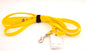 Yellow - 12ft - 3/4 inch biothane leash with Nickel Hardware