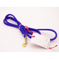 4ft Grippy Biothane Leash - Blue with Brass Hardware and a 5/8 inch swivel snap