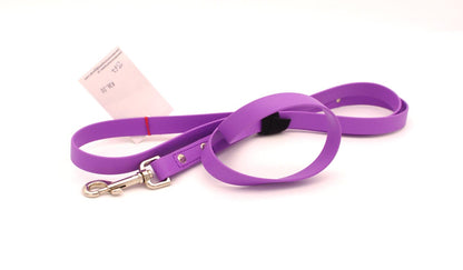 5ft - 3/4 inch biothane leash - Amethyst with Nickel Hardware