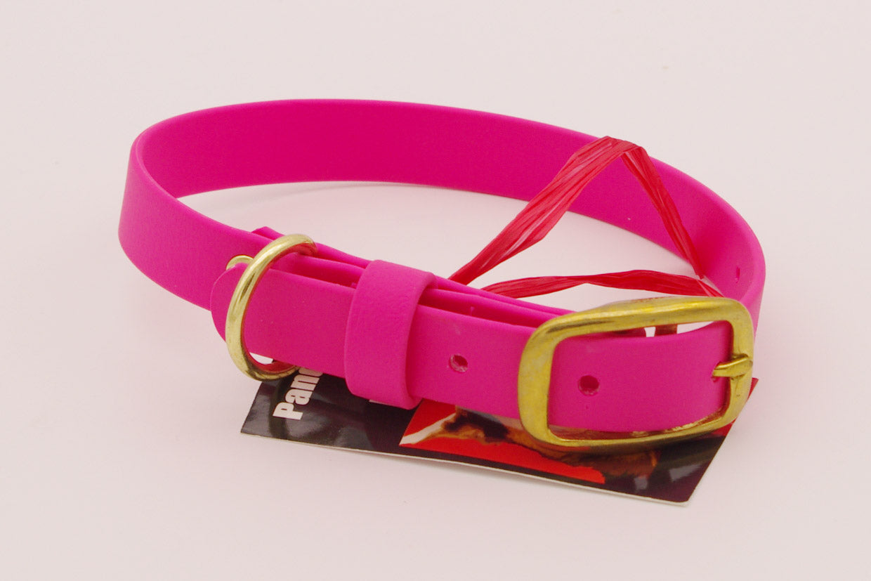 Medium - 3/4 inch - Hot Pink with Brass plated hardware