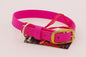 Medium - 3/4 inch - Hot Pink with Brass plated hardware