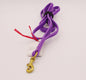 6 ft Purple Grippy Leash with Traffic Handle and Oversize Brass Plate Swivel Snap