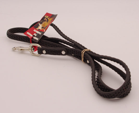 5 ft Black Grippy Leash with Oversize Nickle Plated Clip