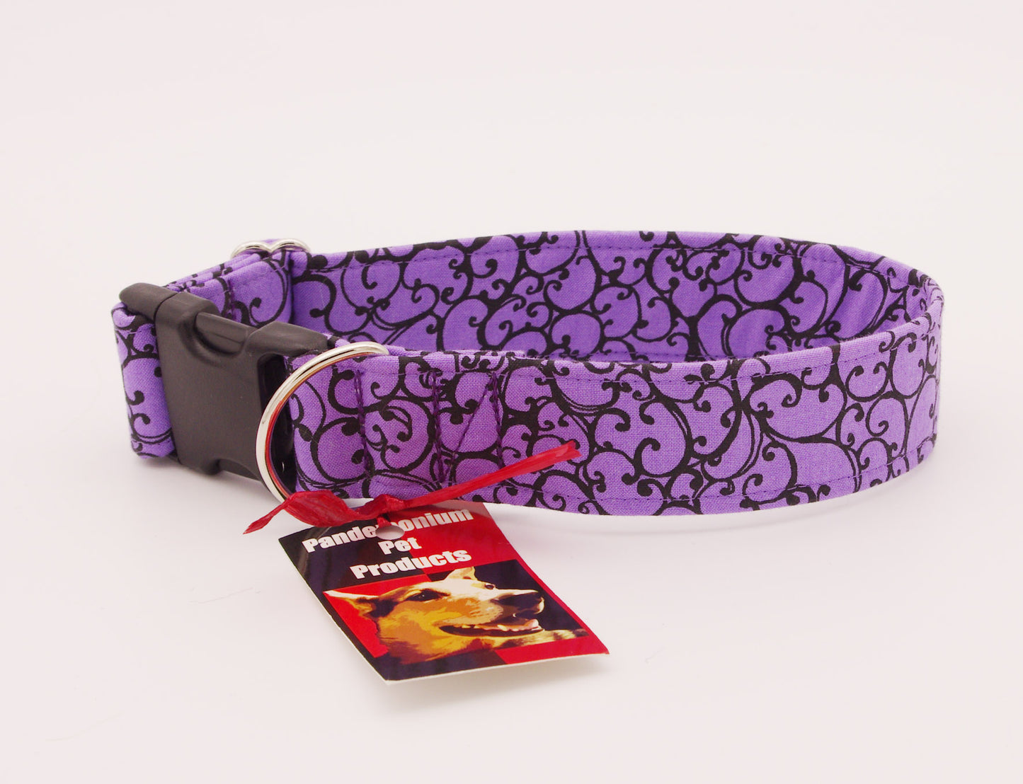 Medium - 1.5 inch - Purple Scrolls