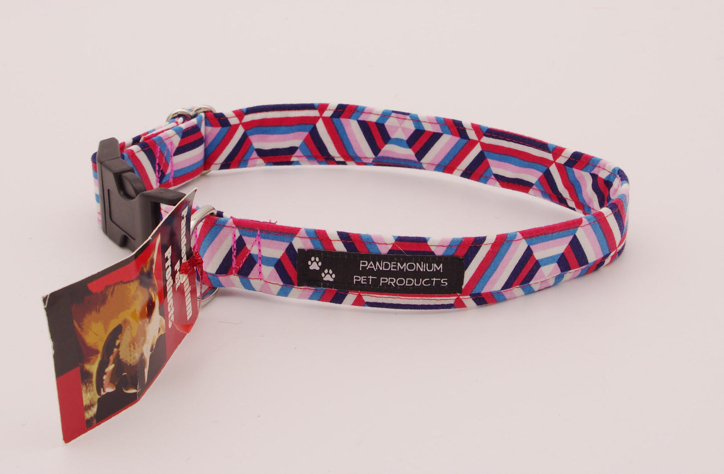 Medium - 1 inch - Pink Geometric