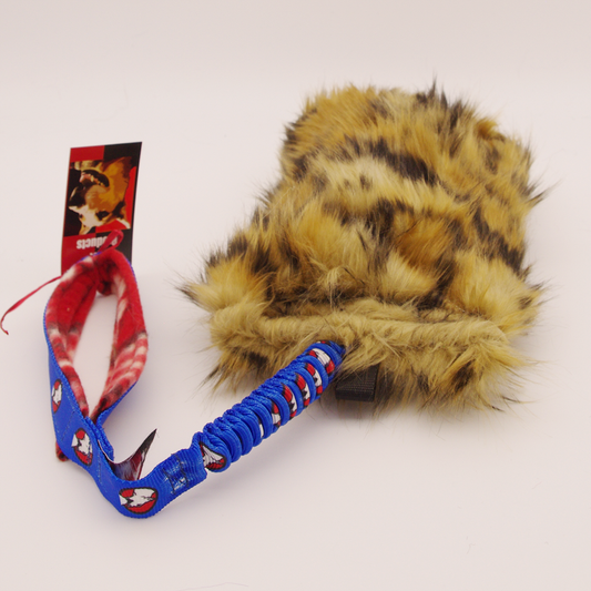 Bottle Tug - Faux Animal Print with Pan Pets Strapping