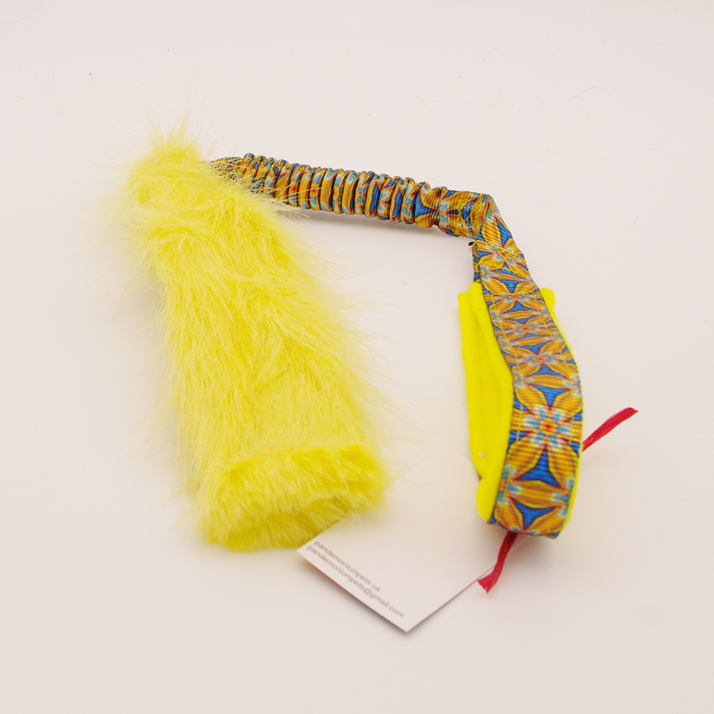Faux Fur Bite Stick Bungee Tug