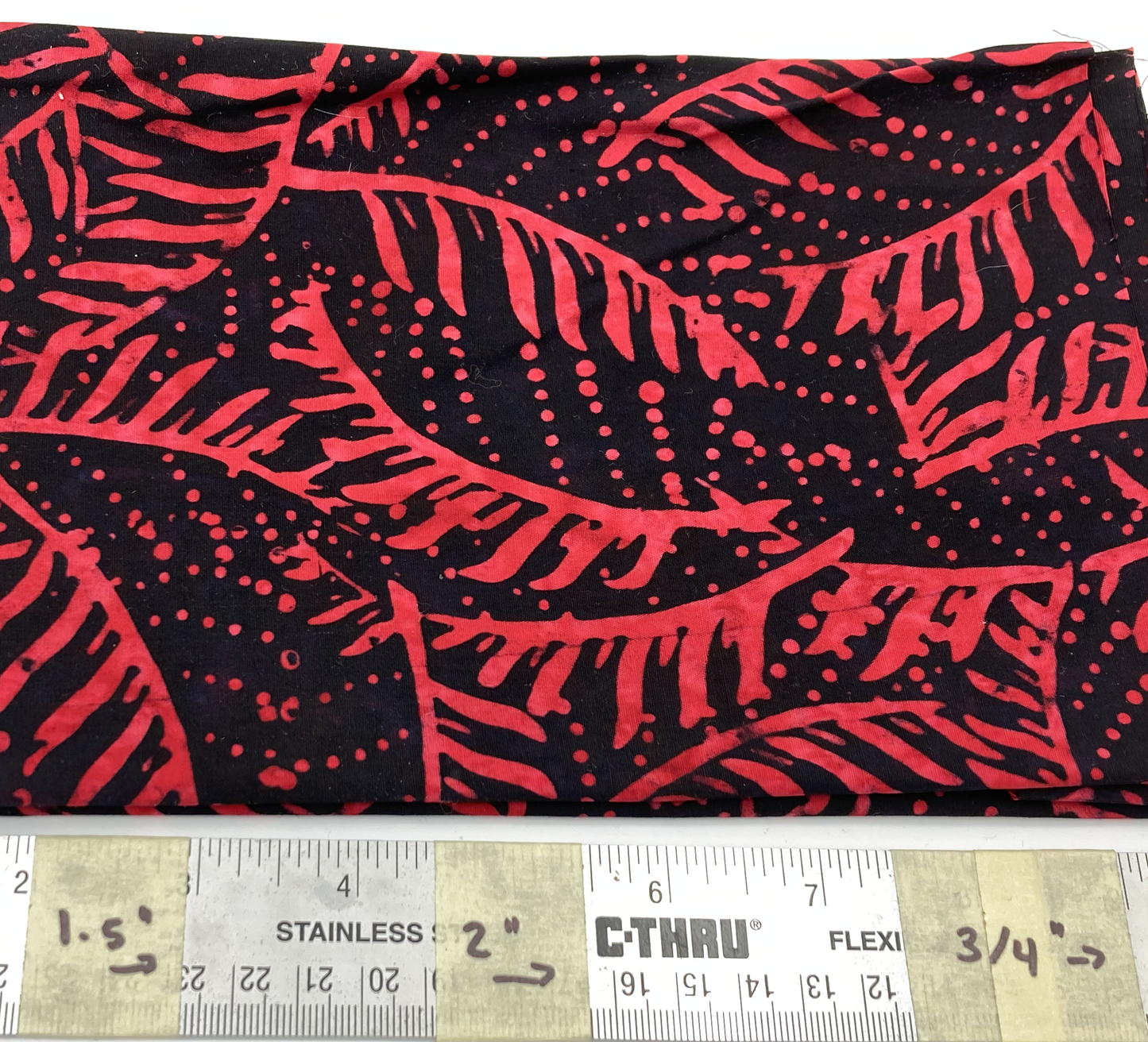 Red and Black Batik Leaves