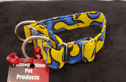 Blue and Yellow Flame Martingale