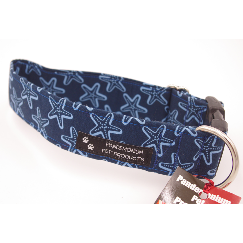Blue Star Fish Fabric Collar