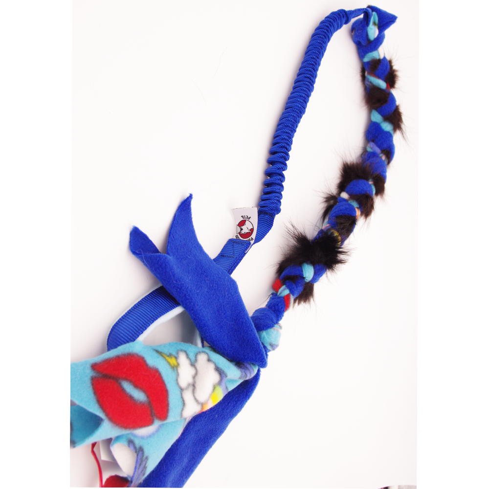 Braided Bungee Tug with Fleece and Mink