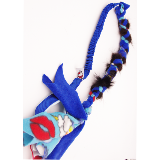 Braided Bungee Tug with Fleece and Mink