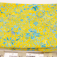 Batik - blue flowers on yellow