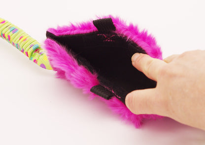 Green Berry Shorty with a Faux Fur Pocket Cuff
