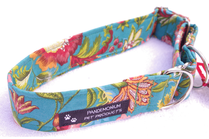 Green Morris Flowers Martingale