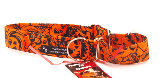 Large - 1.5 inch wide -Batik Pumpkin Martingale