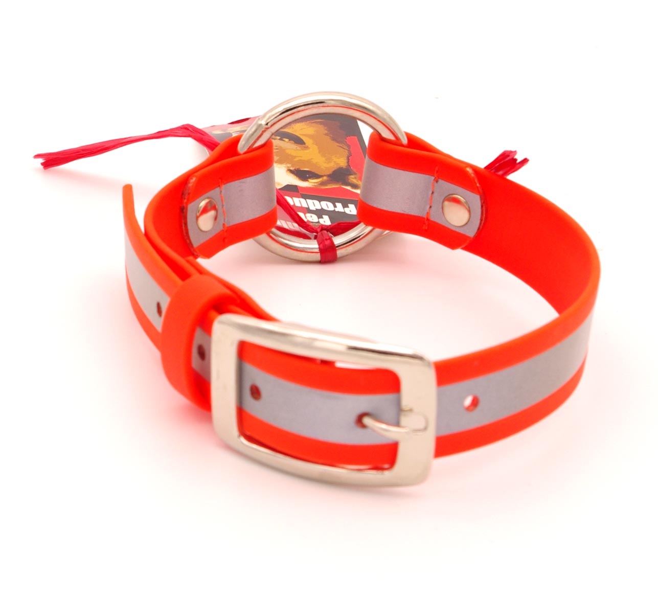 Medium (14 - 17 in) - 1 inch - Orange Reflective Hunting Collar