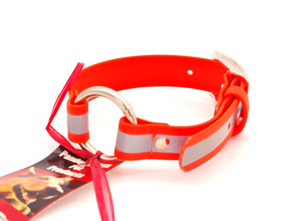 Medium (14 - 17 in) - 1 inch - Orange Reflective Hunting Collar