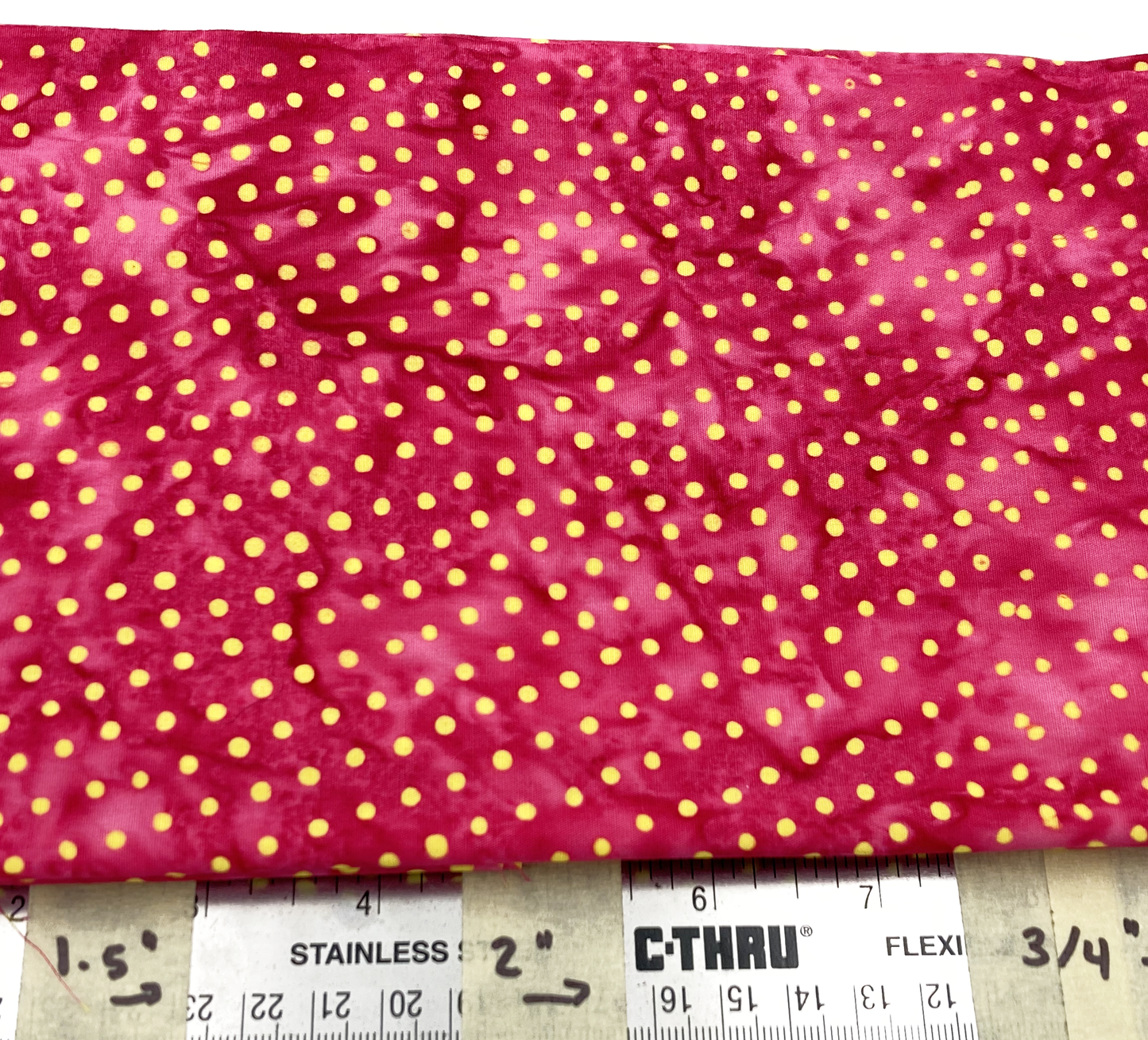 Batik - yellow dots on pink