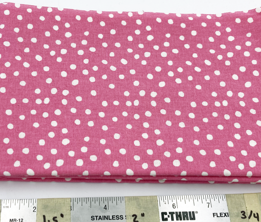 White polka dots on pink - martingale