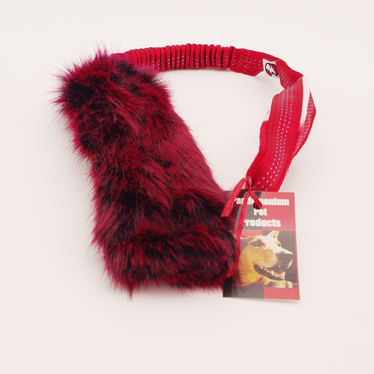 Faux Fur Bite Stick Bungee Tug