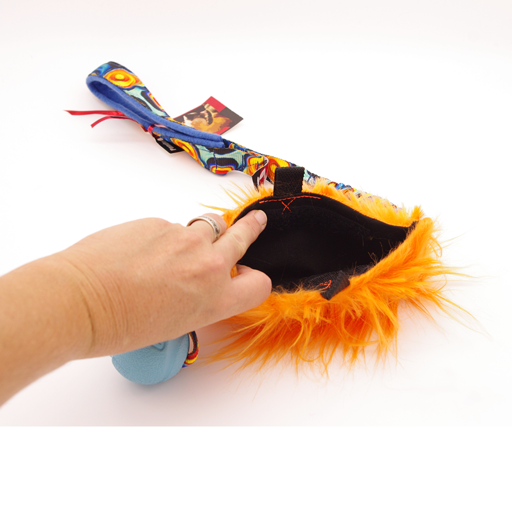 Shorty Small Chuck-It with Orange Faux Fur Pocket Cuff