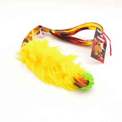 Green Berry Shorty with Short Cuff - yellow faux and flame strapping