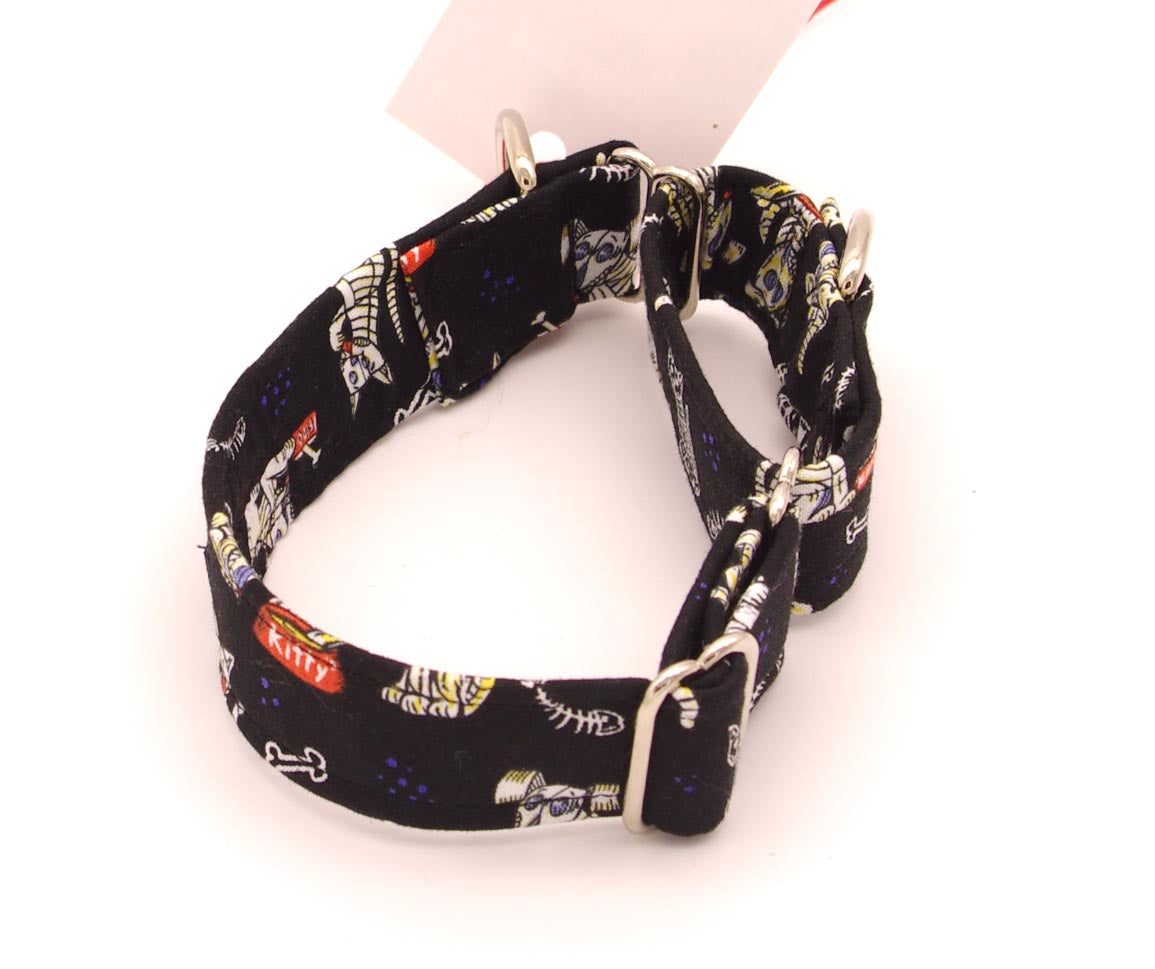 Small - 1 inch wide - Skelly Dogs Martingale