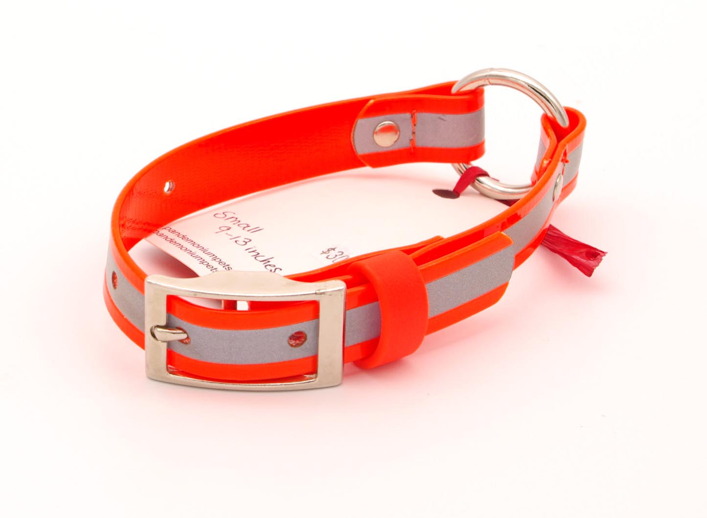 Small (9-13 in) - 3/4 inch - Orange Reflective Hunting Collar