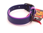 Small (9 - 13 inches) 1 inch - Double Layer Biothane - Navy over Amethyst - Black Hardware