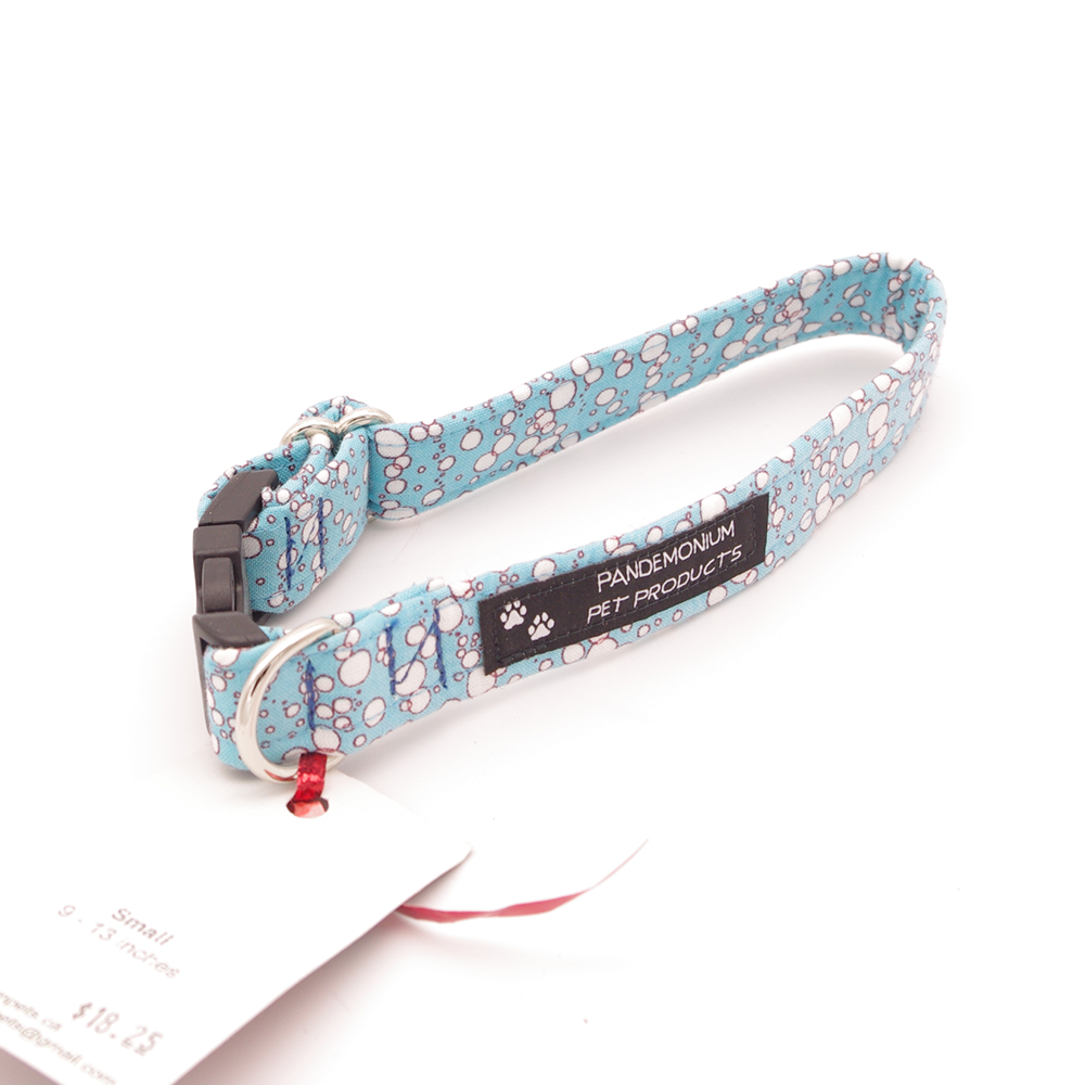 Blue Bubbles - Small, 3/4" wide collar