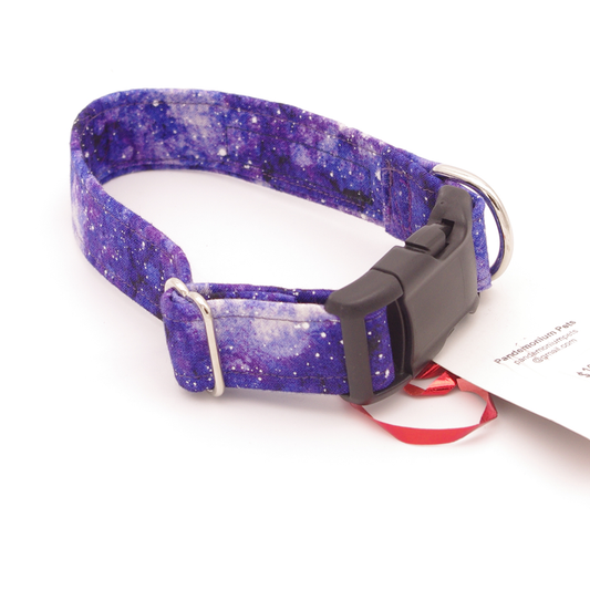 Purple Galaxy - Small, 1" wide collar