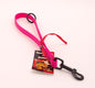 3/4 inch Traffic Leash - Hot Pink with Black Hardware