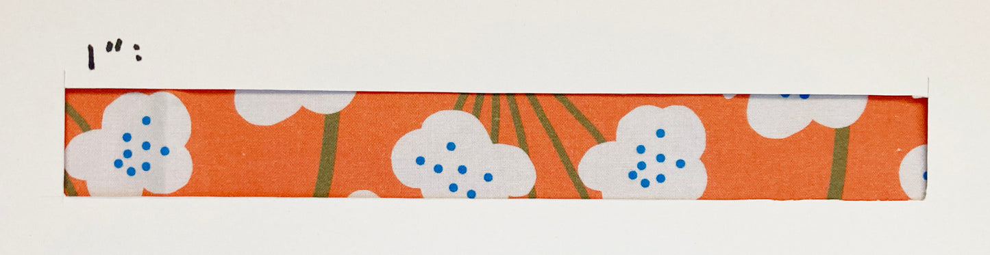 White Flowers on Orange Martingale
