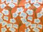 White Flowers on Orange Martingale